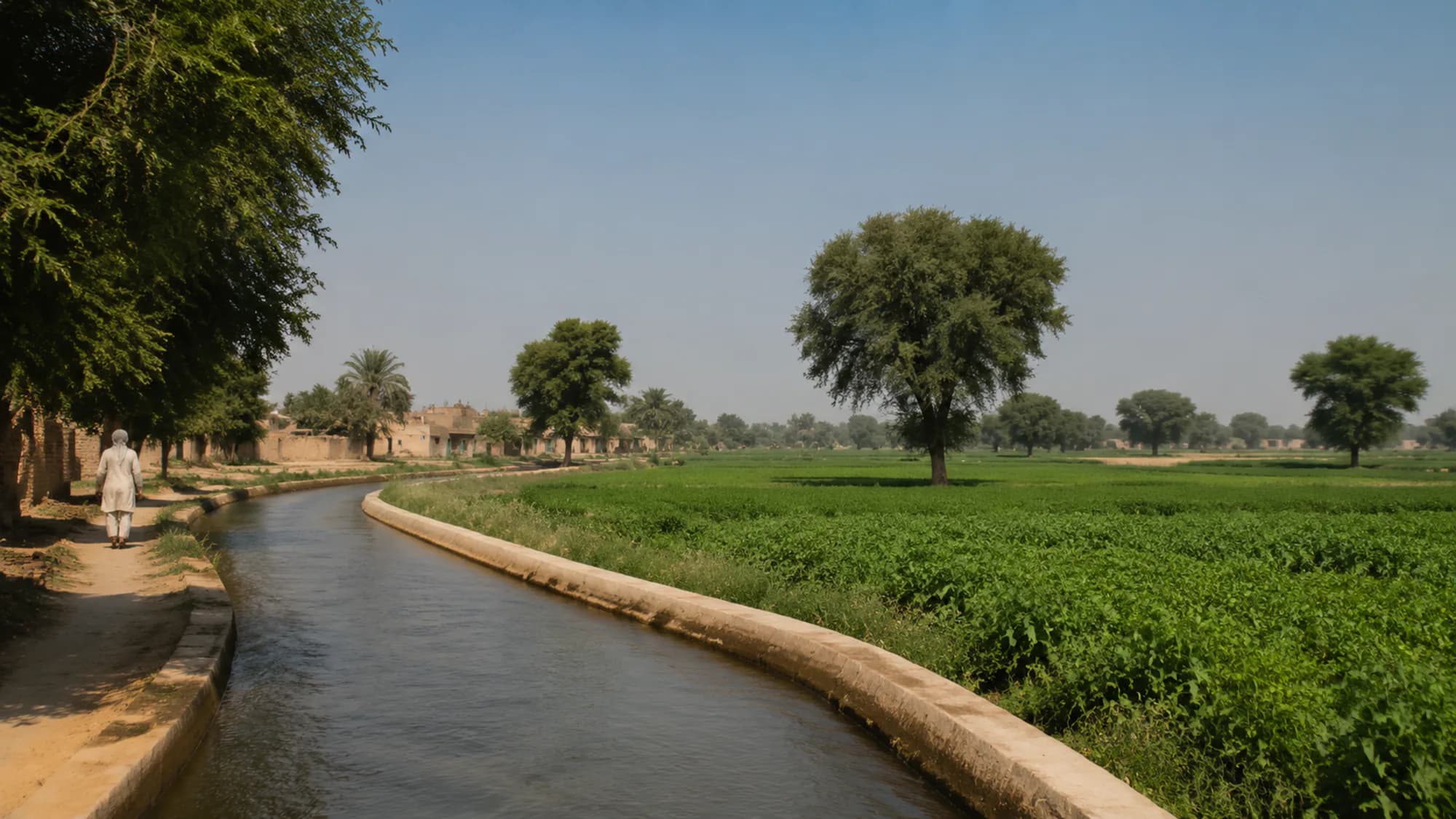 Landscape representing Punjab, Pakistan.